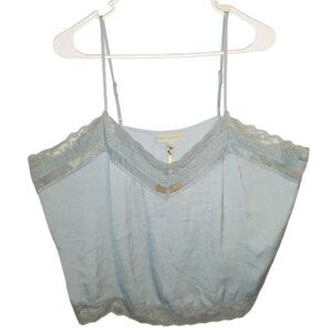 RYEGRASS, womens tank top, XXL, blue/gray, adjust straps, lace like hem, w-028